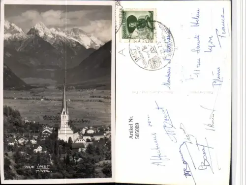 505089,Imst Teilansicht Kirche Bergkulisse