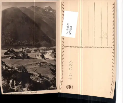 505093,Zwieselstein im Ötztal b. Sölden Bergkulisse