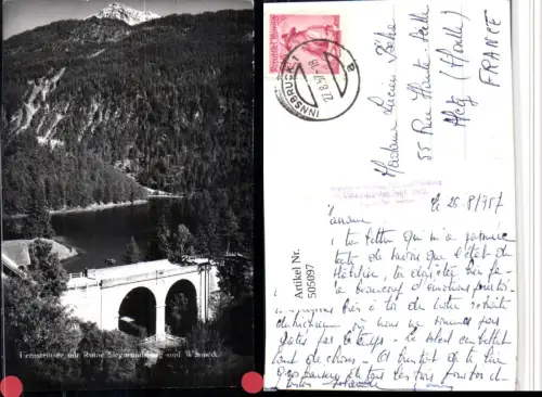 505097,Fernsteinsee See b. Nassereith m. Ruine Siegmundsburg Brücke