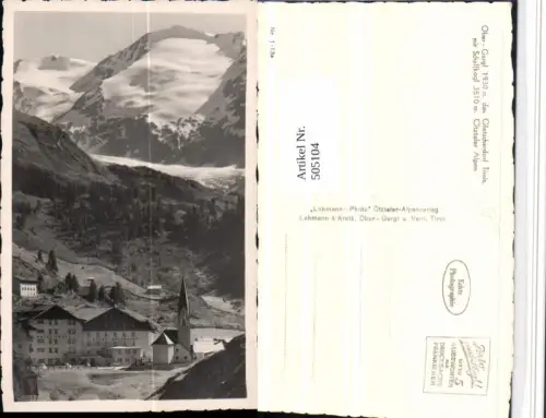 505104,Obergurgl b. Gurgl Hotel Kirche Bergkulisse