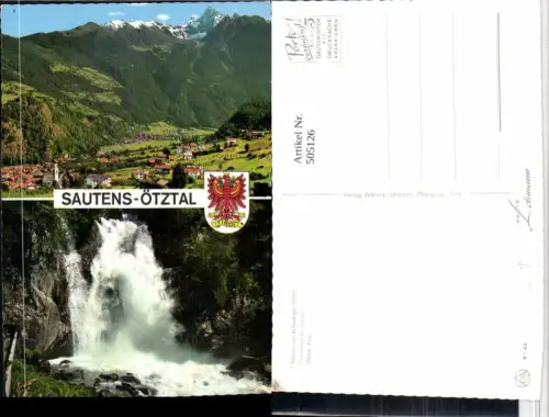 505126,Sautens im Ötztal Totale Wasserfall Mehrbildkarte