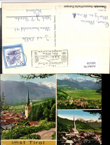 505159,Imst Totale Kirchen Mehrbildkarte pub Risch-Lau