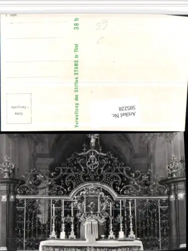 505228,Stams in Tirol Kirche Innenansicht Altar