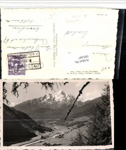 505247,Sölden Totale m. Nöderkogl Bergkulisse Postablage Sobetzky Nr. Z90