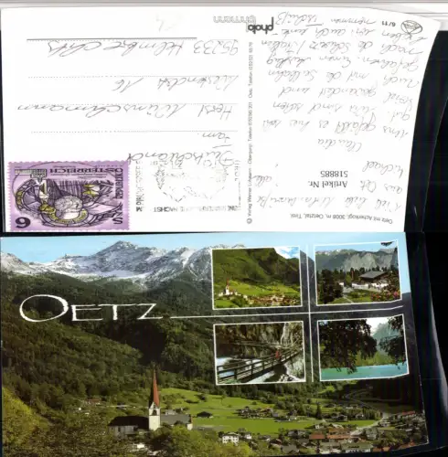 518885,Oetz Totale m. Acherkogl Bergkulisse Klamm See Mehrbildkarte