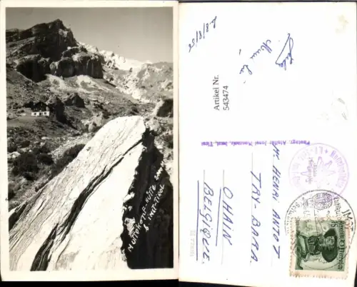 543474,seltene Foto-AK Muttekopfhütte bei Imst
