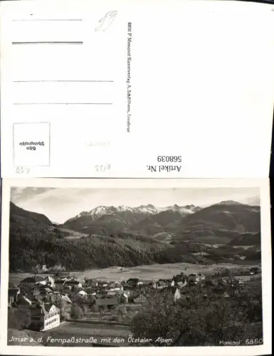 568039,Foto Ak Imst a. d. Fernpassstraße m. Ötztaler Alpen