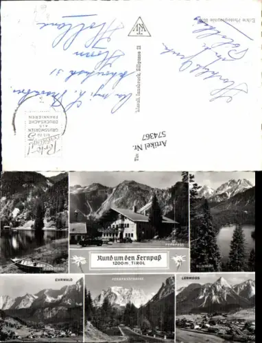 574367,Mehrbild Ak Rund um den Fernpaß Nassereith Fernstein Blindsee Ehrwald Lermoos