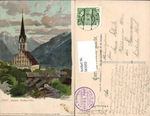 583502,tolle Künstler Lithographie M. Zeno Diemer Imst Gurglthal Zieher 2933