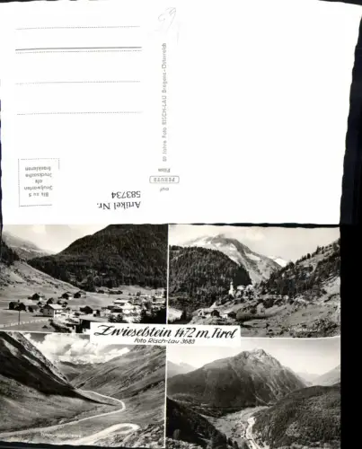 583734,Mehrbild Ak Zwieselstein Sölden Heiligenkreuz Timmeljochstrasse pub Risch-Lau 3683