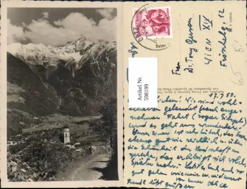 598199,Foto Ak Oetz Ansicht m. Kirche