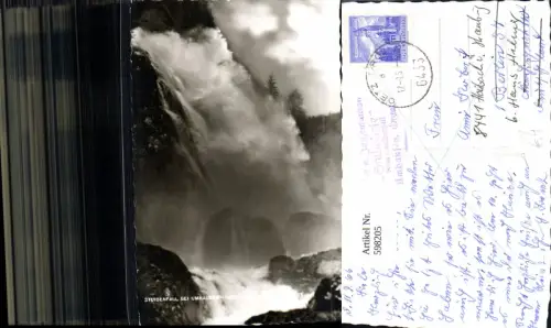 598205,Foto Ak Stuibenfall b. Umhausen Wasserfall
