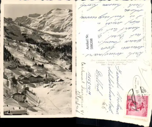 598208,Foto Ak Obergurgl Gurgl m. Schalfkogl Ötztal Winteransicht
