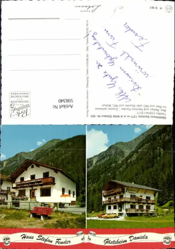 598340,Mehrbild Ak Sölden Gästeheim Daniela