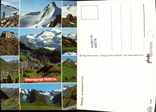 636778,Mehrbild Ak Obergurgl Gurgl Sölden Pferde Kirche Bergbahn