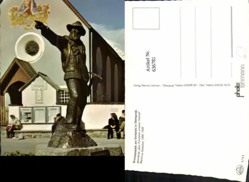 636781,Dorfplatz Obergurgl Gurgl Sölden Bronzeplastik Statue