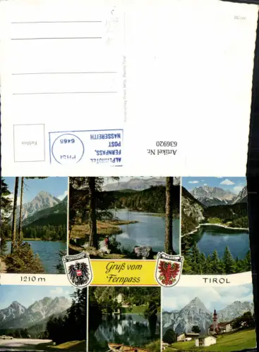 636920,Mehrbild Ak Fernpass Nassereith Ansichten