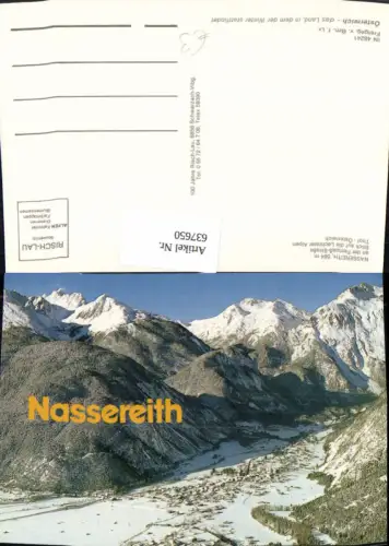 637650,Nassereith Fernpaß-Straße Blick auf d. Lechtaler Alpen Winteransicht