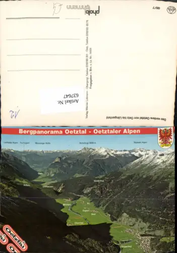 637647,Bergpanorama Oetztal Oetztaler Alpen Oetz Längenfeld