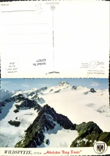 637677,Wildspitze i. d. Ötztaler Alpen Rofen Vent Sölden pub Alpine Luftbild FÖ 59901