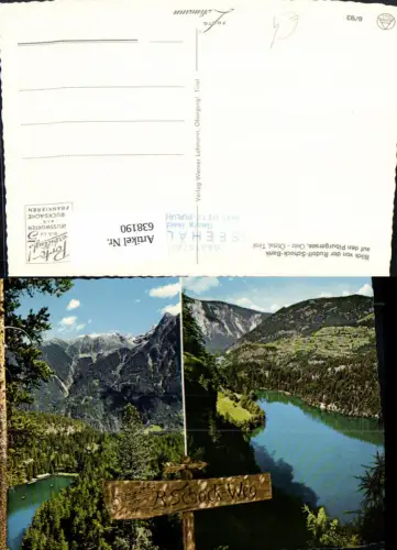 638190,Mehrbild Ak Oetz Ötztal Blick v. d. Rudolf-Schock-Bank Piburgersee