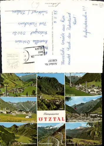 638197,Mehrbild Ak Ötztal Obergurgl Vent Sölden