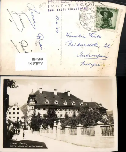 643468,Foto Ak Imst Hotel Post m. Heiterwand