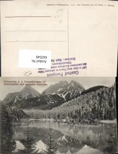 643549,Weißensee a. d. Fernpaßstrasse Sonnenspitze u. Wampeter Schrofen Nassereith