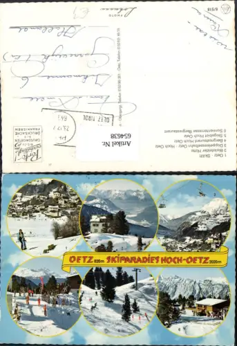 654638,Mehrbild Ak Oetz Skilift Bielefelder Hütte Hoch Oetz Wintersport