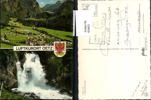 654651,Mehrbild Ak Oetz Stuibenfall b. Oetz Wasserfall