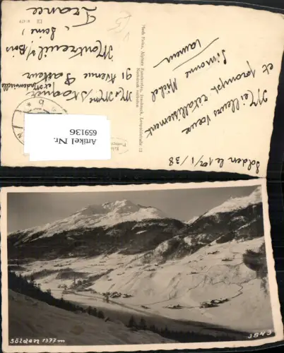 659136,Foto Ak Sölden Winteransicht pub Much Heiss 3843