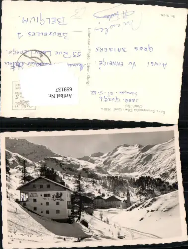 659137,Foto Ak Obergurgl Ötztal Sölden Winteransicht