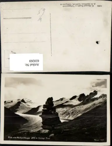 659269,Foto Ak Blick v. Hochjochhospiz Ötztal Vent Sölden