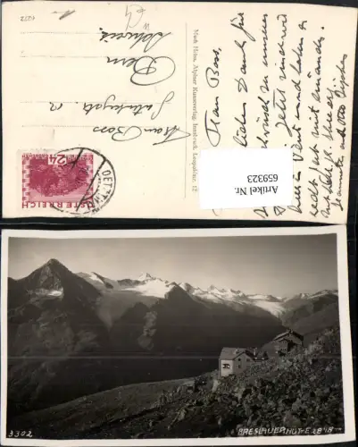 659323,Foto Ak Breslauerhütte Breslauer Hütte Vent Sölden