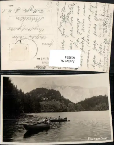 659554,Foto Ak Piburger See Ruderboote Oetz Stempel Gasthof Pension Gisela Sautens