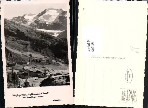 660136,Foto Ak Obergurgl mit Schalfkogl Gurgl Sölden