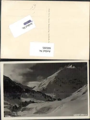 660205,Foto Ak Vent Sölden Winteransicht pub Much Heiss 2256
