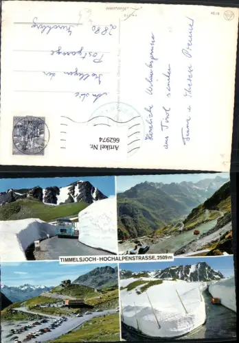 662974,Mehrbild Ak Sölden Timmelsjoch Hochalpenstraße Reisebus Bus