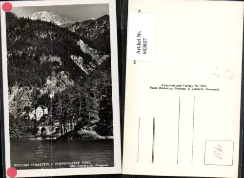 663607,Foto Ak Nassereith Schloss Fernstein a. Fernsteinersee pub Risch-Lau 6018