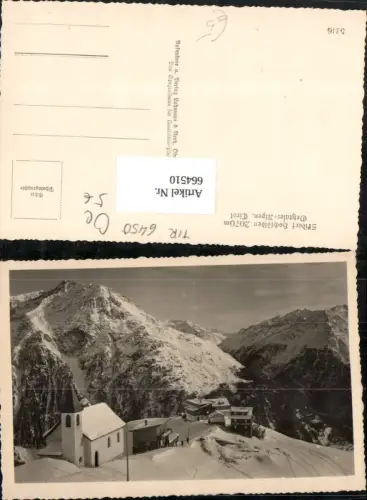 664510,Foto Ak Hochsölden Sölden Ötztaler Alpen Winteransicht