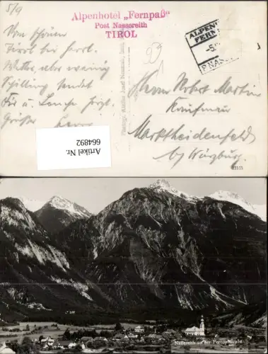 664892,Foto Ak Nassereith a. d. Fernpaßstraße pub Josef Neumair
