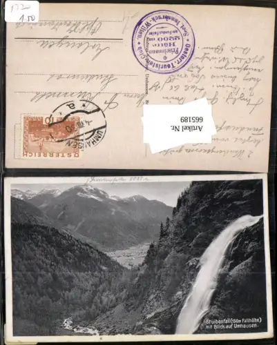 665189,Stuibenfall m. Blick auf Umhausen Wasserfall