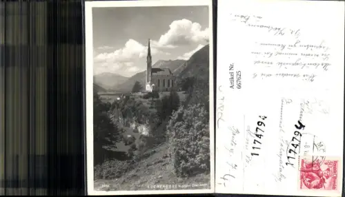 667625,Foto Ak Mötz Locherboden geg. Oberinntal Wallfahrtskirche