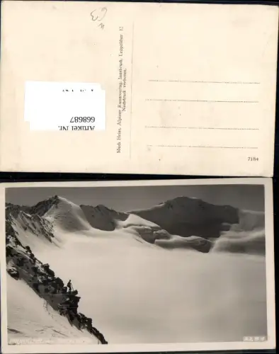 668687,Foto Ak Sölden Daunkogel v. Daunjoch Bergsteigen