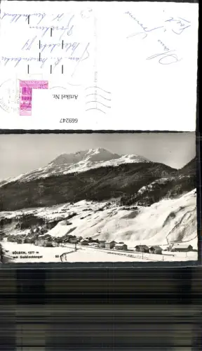 669247,Foto Ak Sölden mit Gaislochkogel Winteransicht