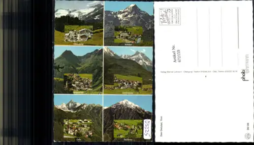 672159,Mehrbild Ak Oetztal Obergurgl Sölden Umhausen Oetz