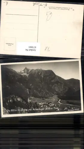 673901,Foto Ak Ötz Oetz Ötztal mit Acherkogel