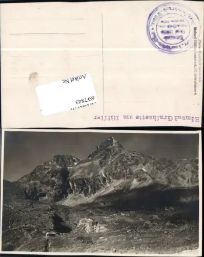 697843 Foto-AK Edmund Grafhütte am Riffler Verwall Flirsch Kappl