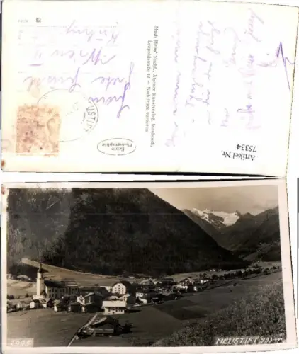 75334,Fotokarte aus Neustift im Stubai pub heiß 2995