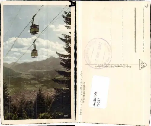 76087,Innsbruck Nordkettenbahn Seilbahn 1941